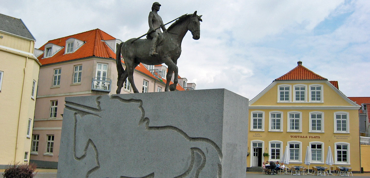 Ringriderstatue i Sønderborg
