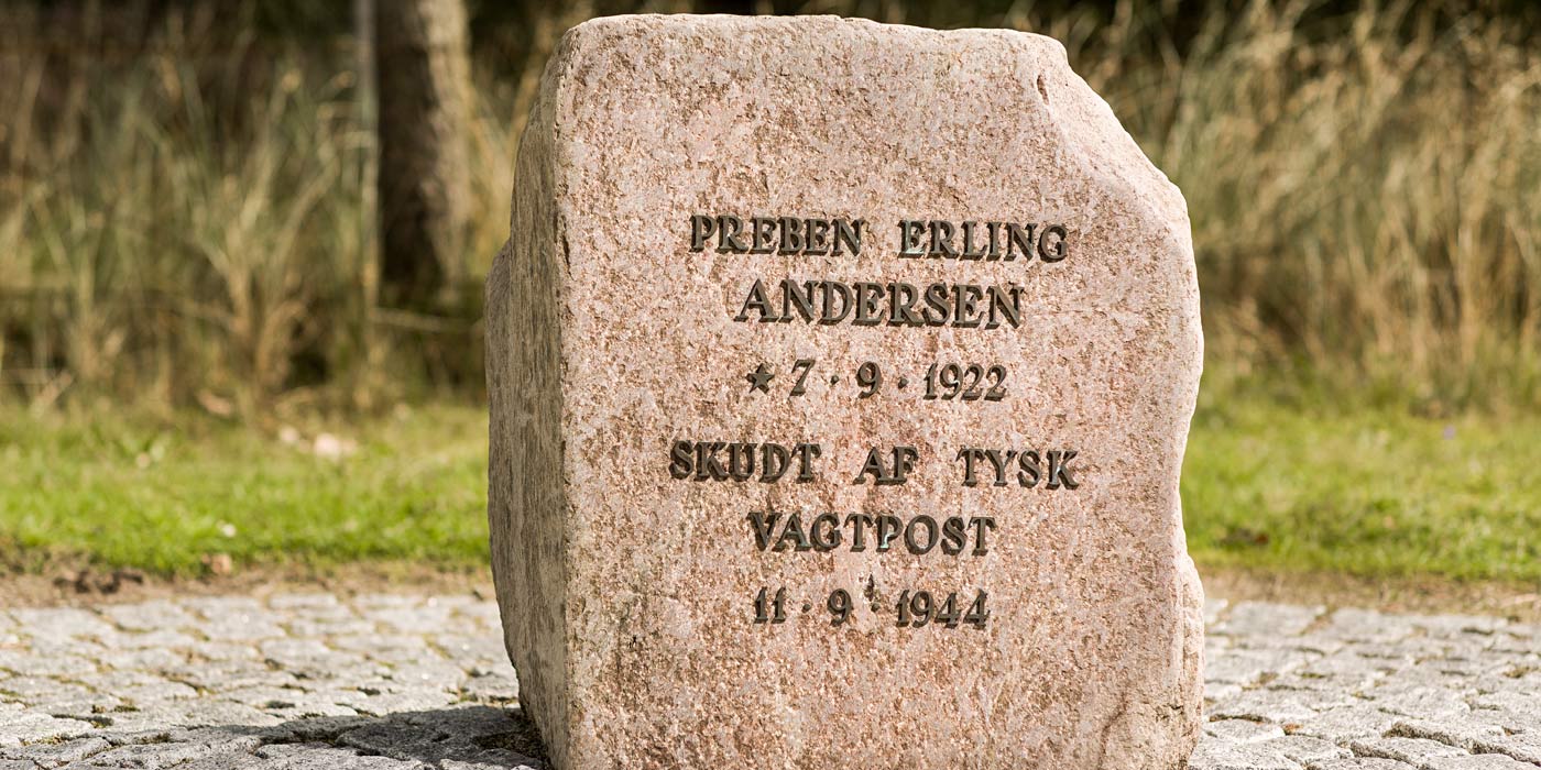 Mindesten for Preben Andersen, Frøslevlejren