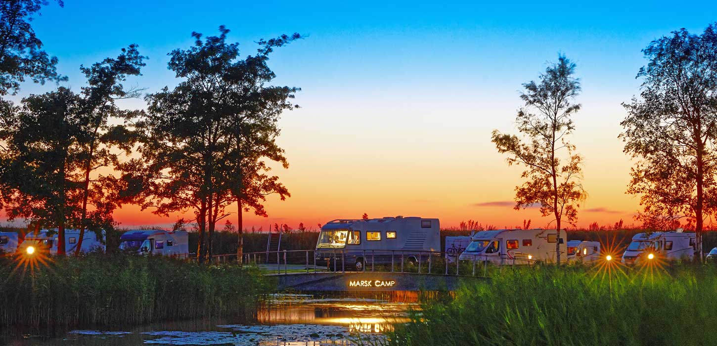 Autocampere på Marsk Camp