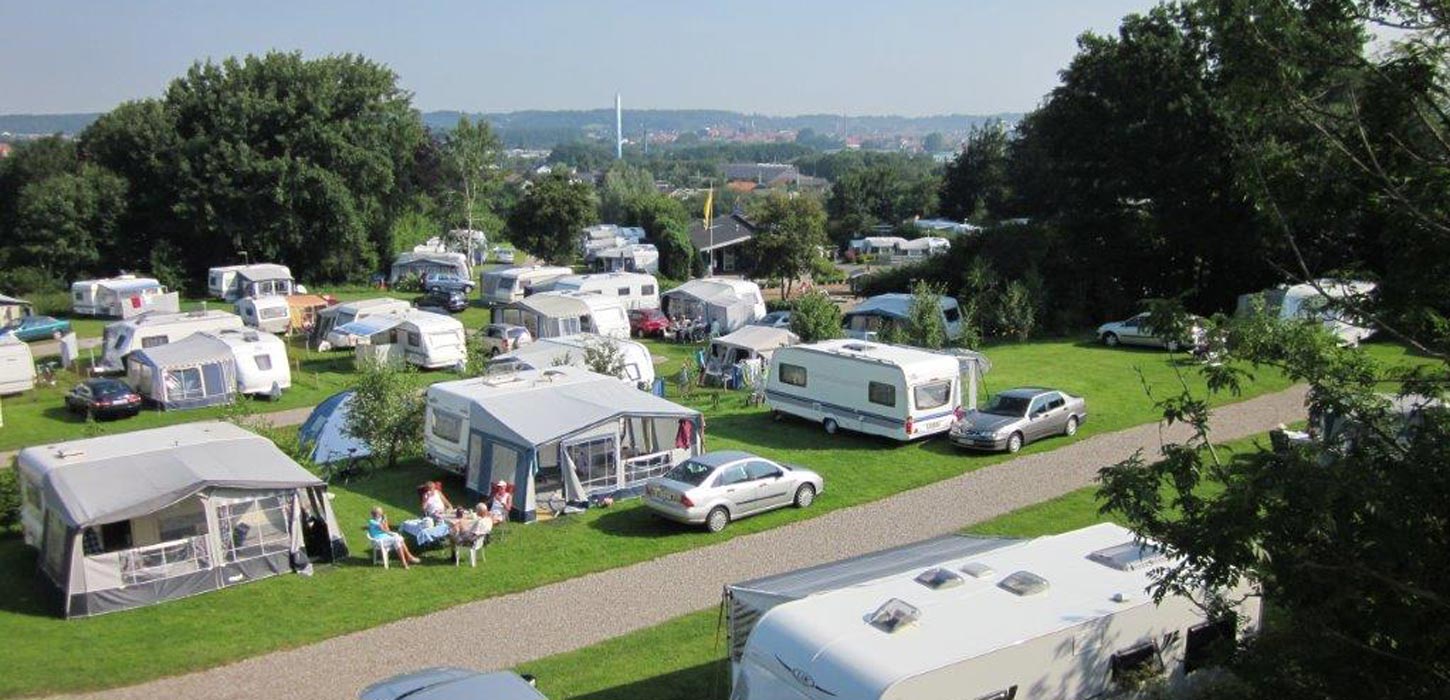 Campingvogne på Aabenraa City Camping