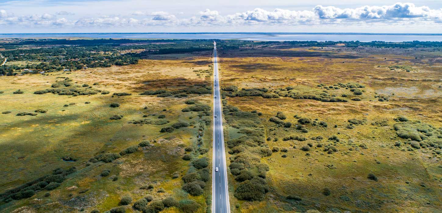 Lang lige vej på Rømø