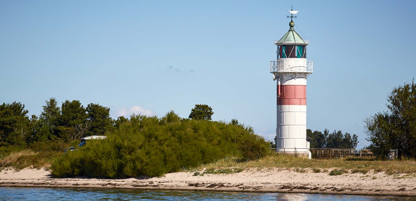 Leuchtturm am Strand auf Årø