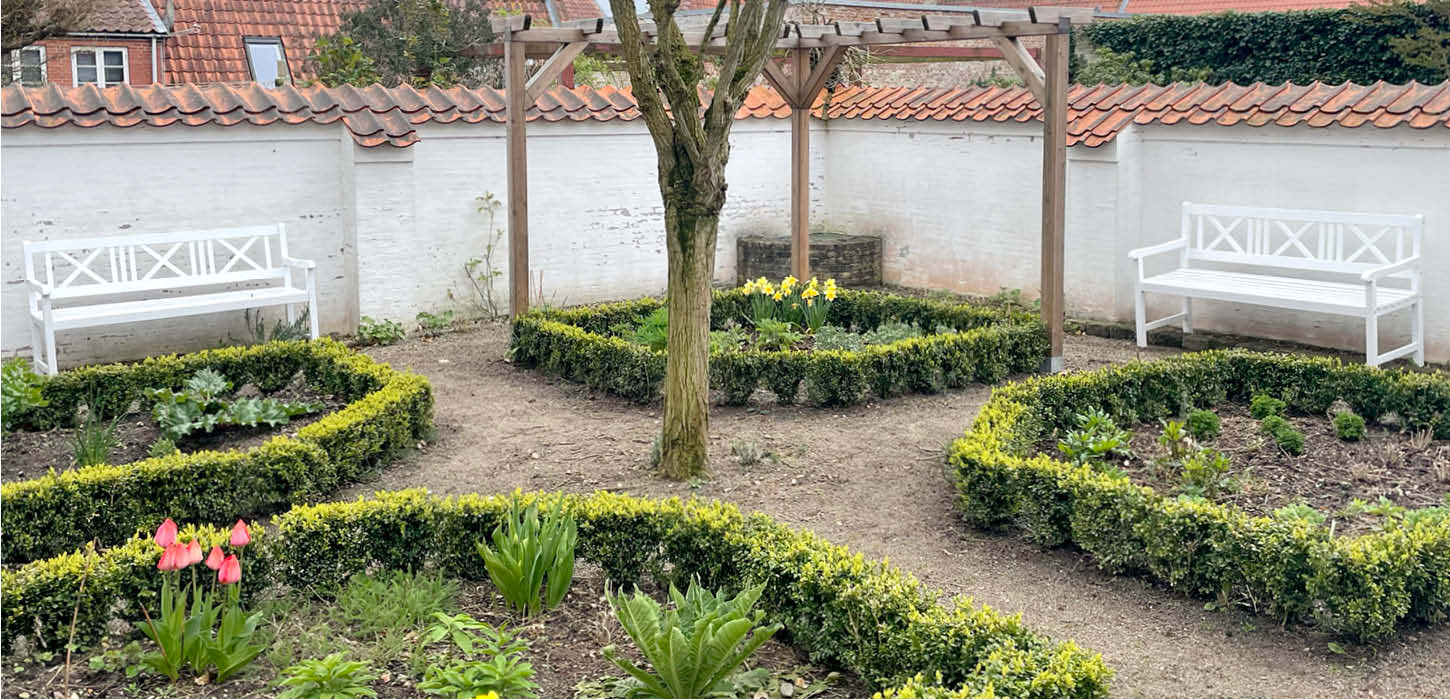 Gårdhaven ved Ehlers Samlingen og von Oberbergs Hus i Haderslev