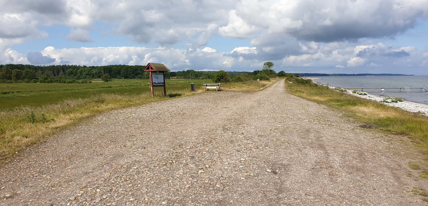 Grusvej ved Fjordmosen og Nørreskov på Als
