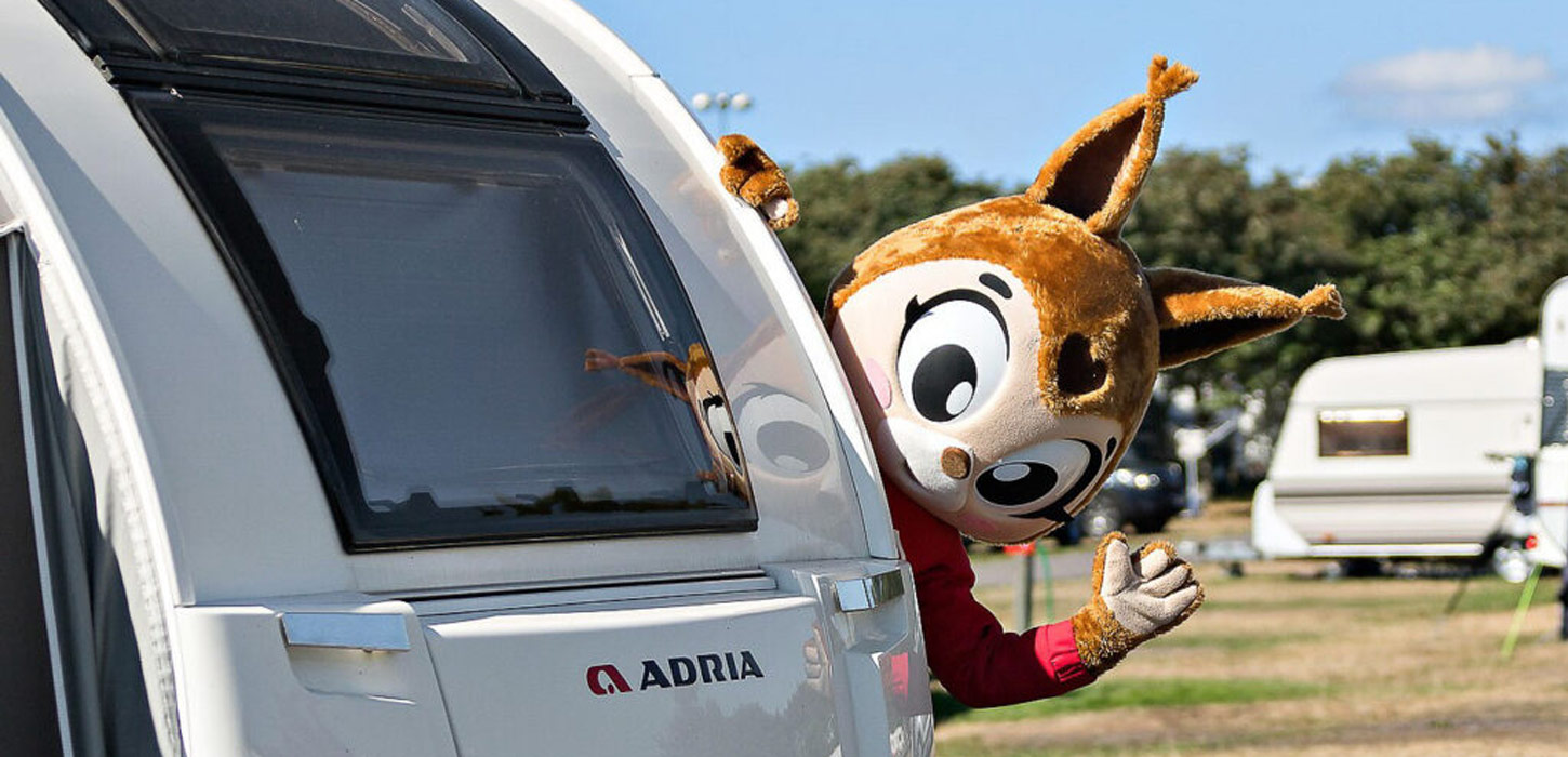 Maskotten til børneklubben på First Camp Frigaard