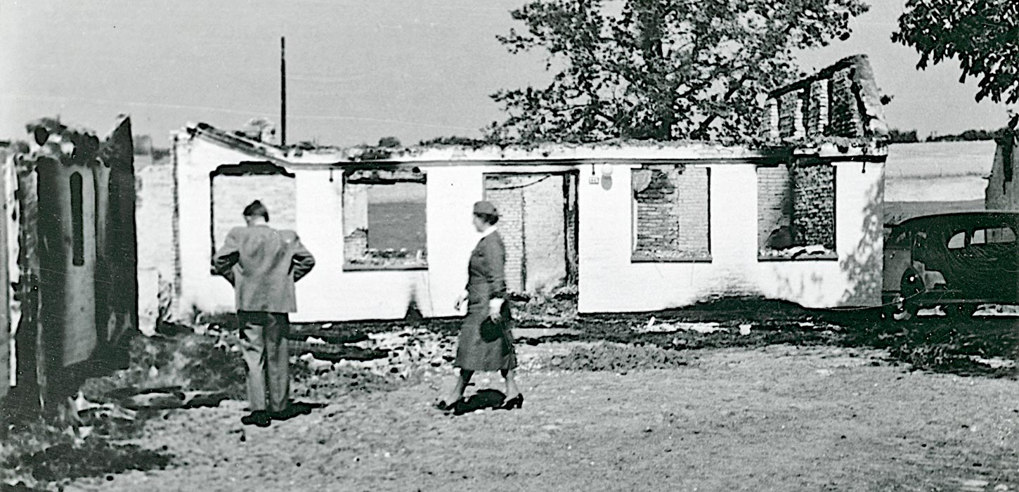 Allierede bombefly fejlbomber Holm på øen Als