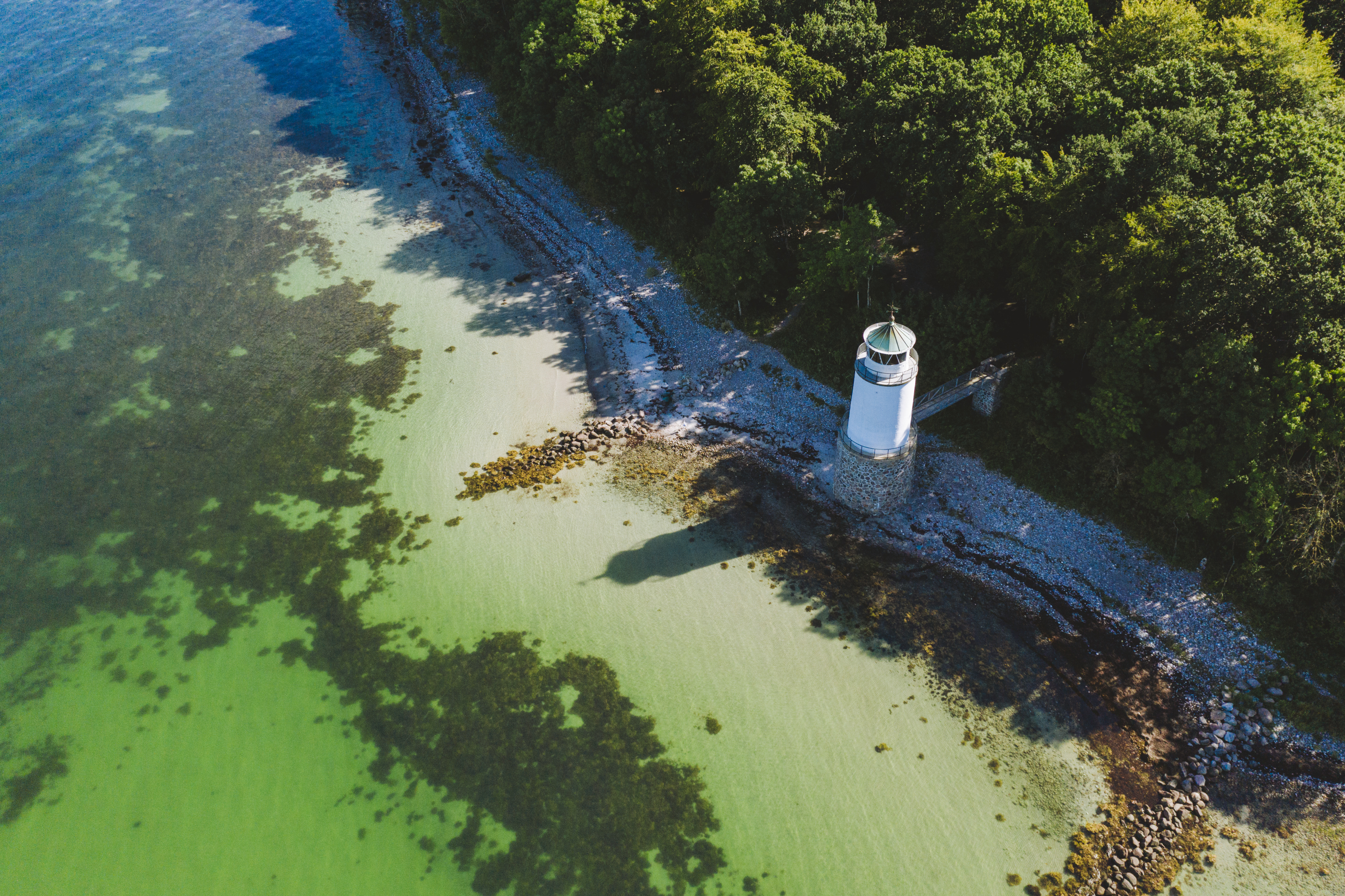 Luftfoto af Taksensand Fyr