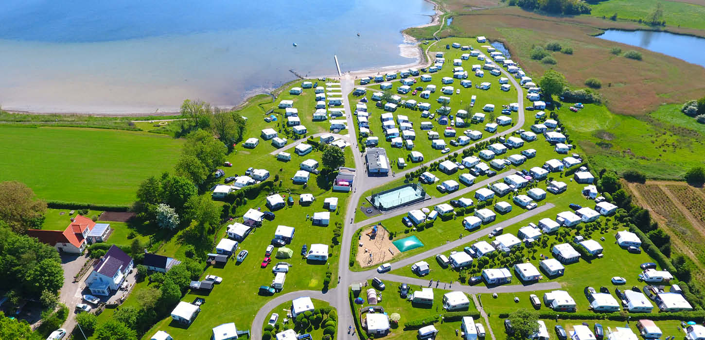 Luftfoto af Lærkelunden Camping